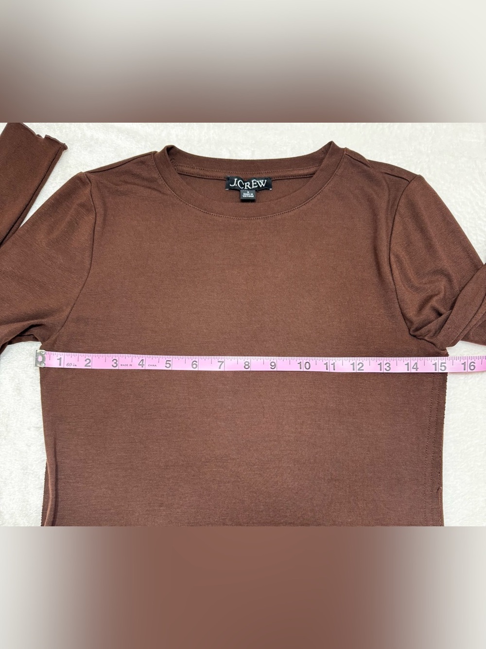 J. Crew Refined Rib Long Sleeve T-shirt With Button Cuffs Size Small - Picture 6 of 11